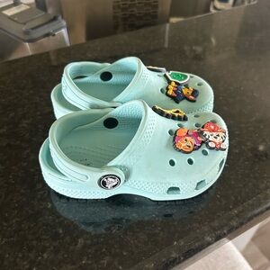 Toddler Baby Blue Crocs with Fun Charms
